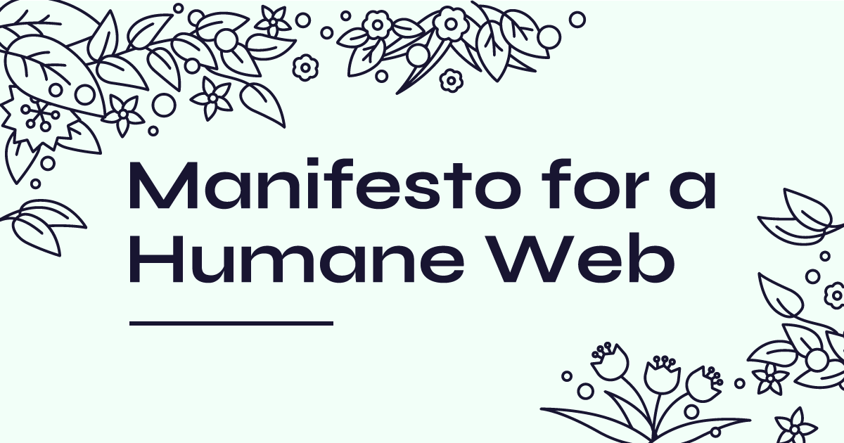 The web is becoming hostile to humans. Users are tracked and their privacy is routinely violated. Search results are populated with ads. We are consta